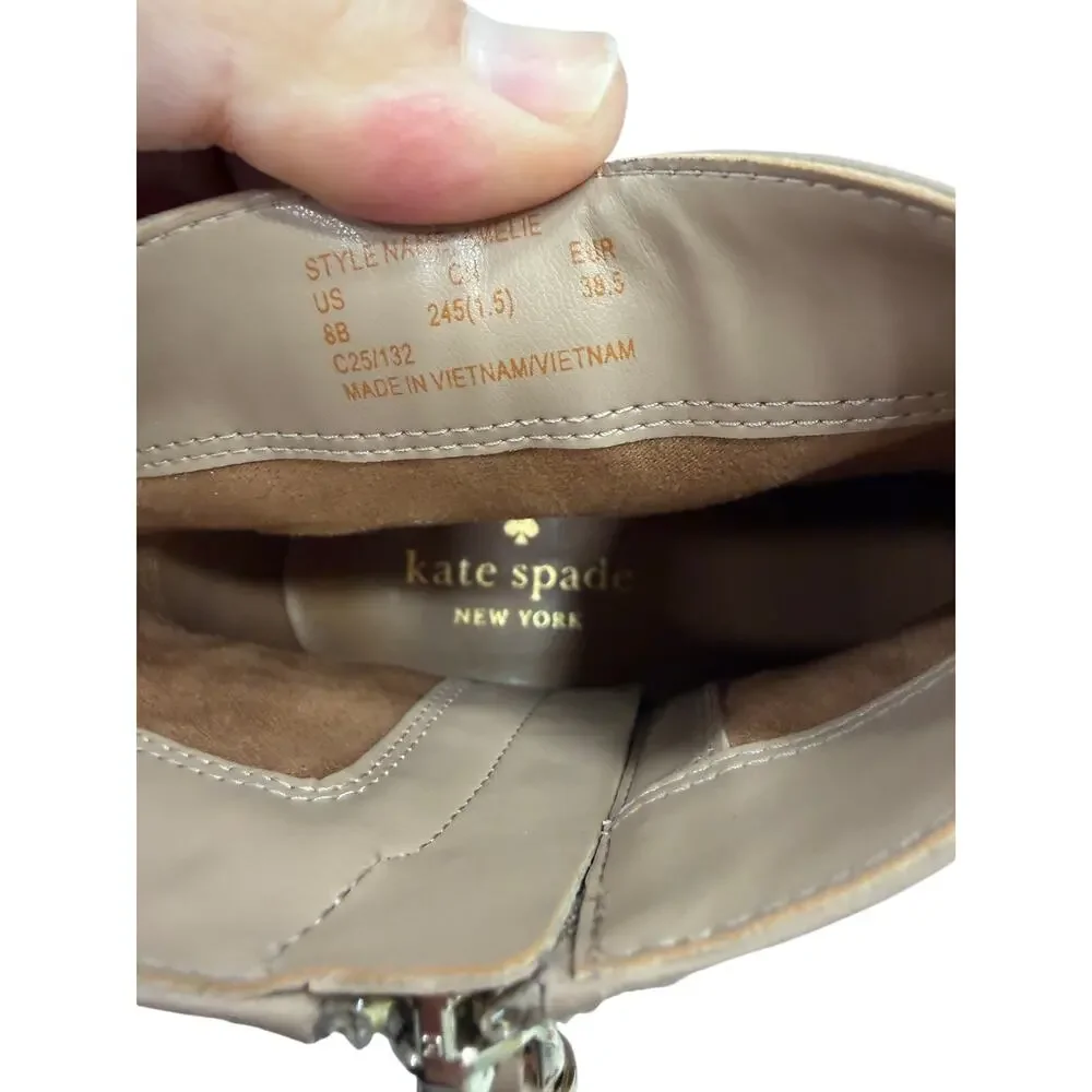 Kate Spade Women’s Boots sz 8 Amelie Nude Leather NEW # box 973